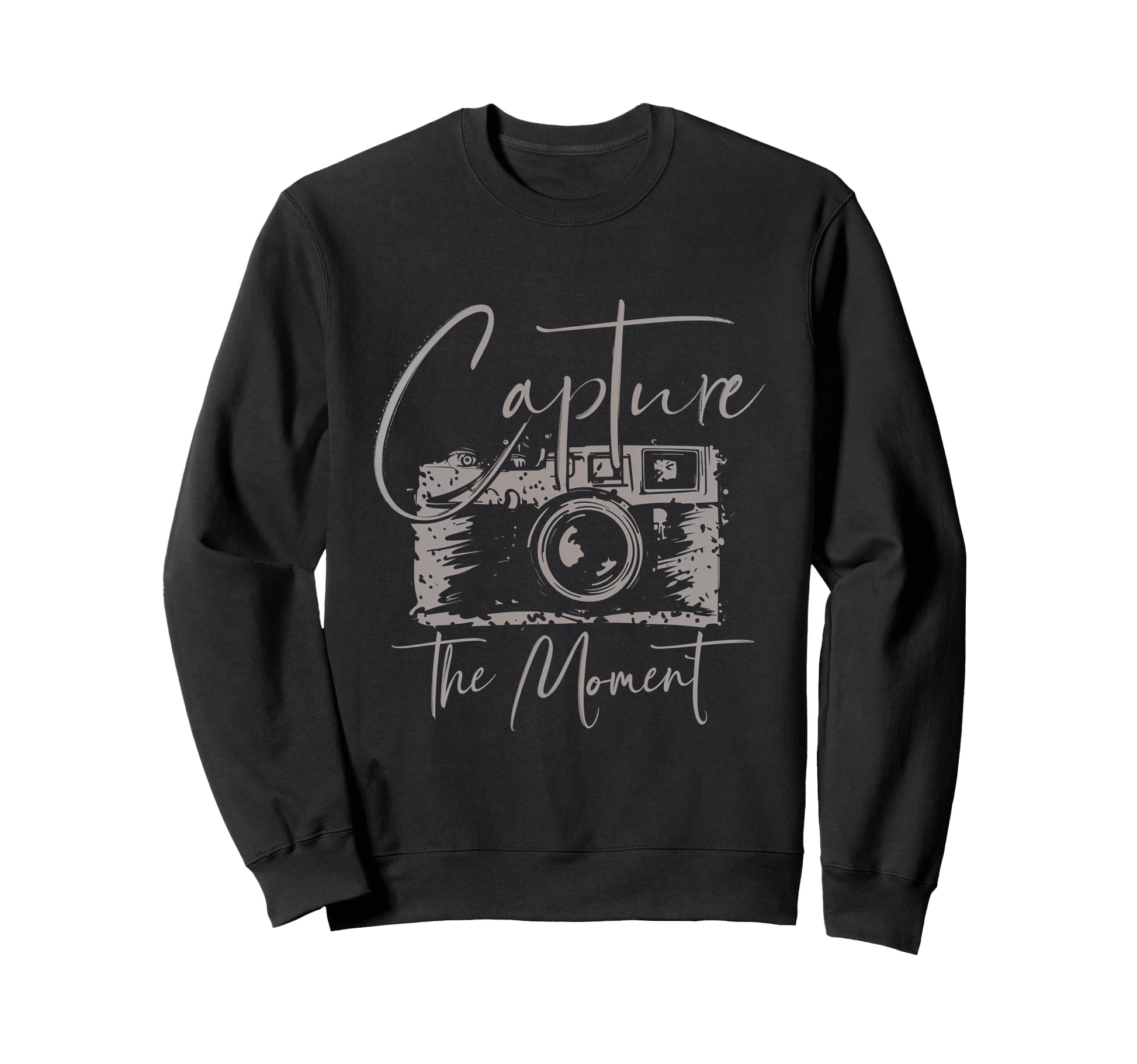 Capture Moment Photography Camera Sweatshirt - Minimalist Print Men Women - T-Shirt, Sweatshirt, Hoodie