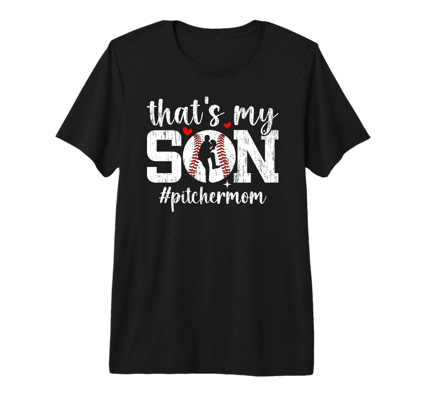 Thats My Son Baseball Pitcher Mom T-Shirt - Graphic Print for Adults - T-Shirt, Sweatshirt, Hoodie