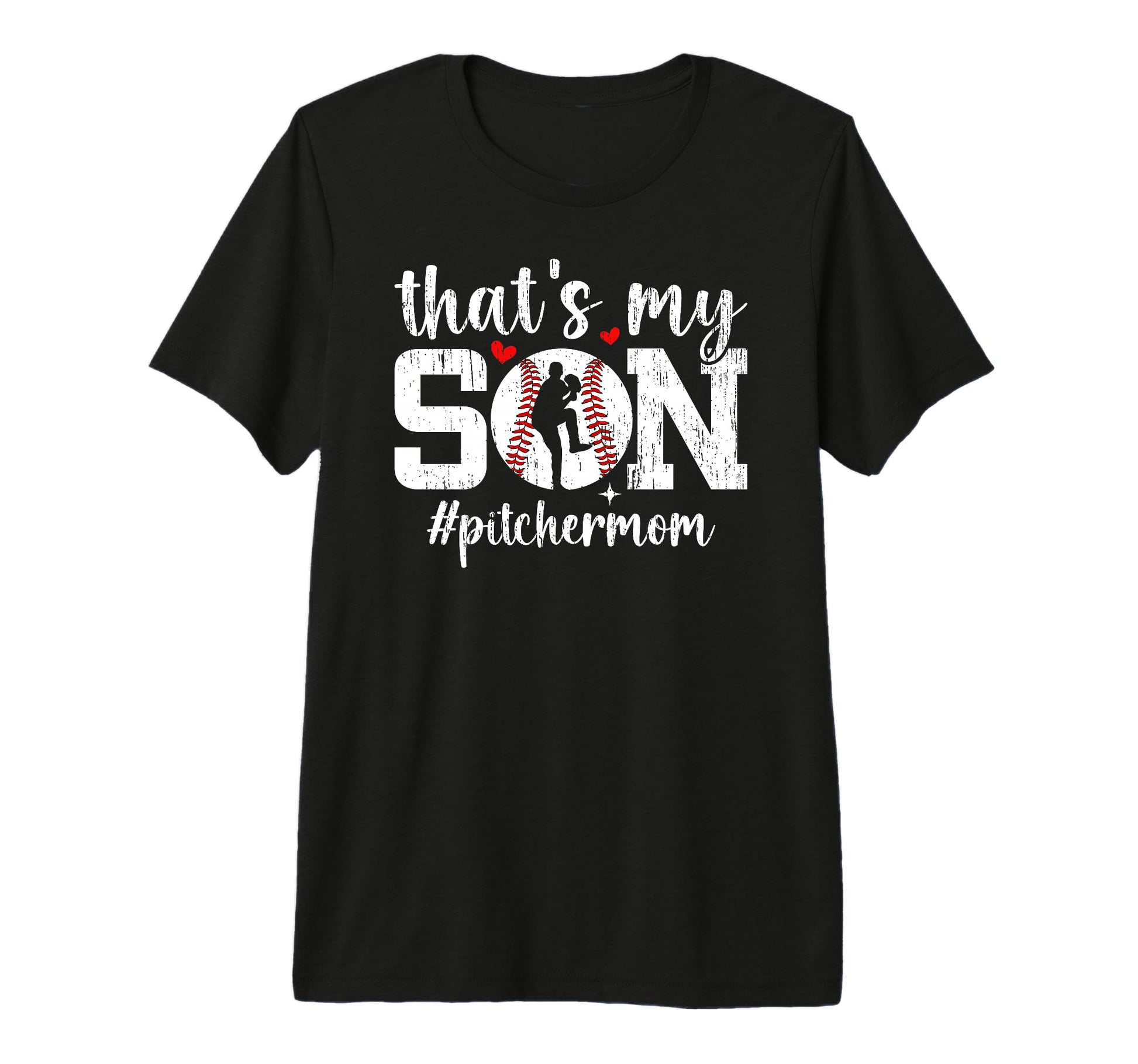 Thats My Son Baseball Pitcher Mom T-Shirt - Graphic Print for Adults - T-Shirt, Sweatshirt, Hoodie