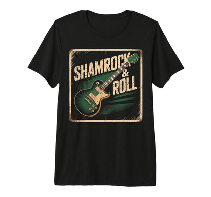 Irish Rock Guitar Shamrock Roll T-Shirt - Casual Everyday Wear Men Women - T-Shirt, Sweatshirt, Hoodie