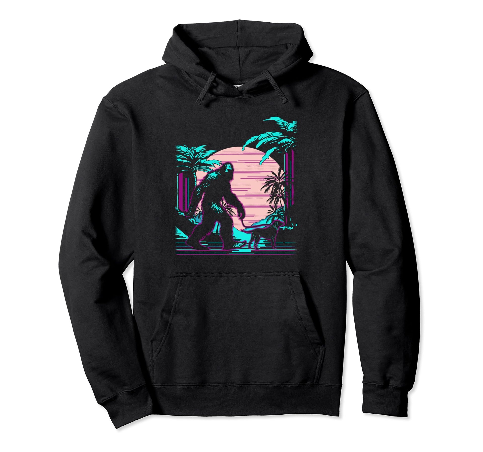 Bigfoot Vaporwave Aesthetic 90S Hoodie - Trendy Graphic Men Women - T-Shirt, Sweatshirt, Hoodie