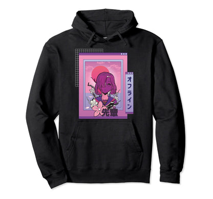 Pastel Vaporwave Japanese Aesthetic Sad Anime Hoodie - Graphic Print Unisex - T-Shirt, Sweatshirt, Hoodie