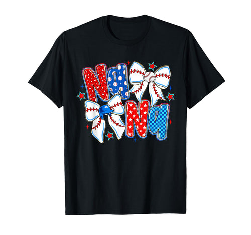 Nana Bow Baseball Leopard Checkered T-Shirt - Custom Art Print Men Women - T-Shirt, Sweatshirt, Hoodie