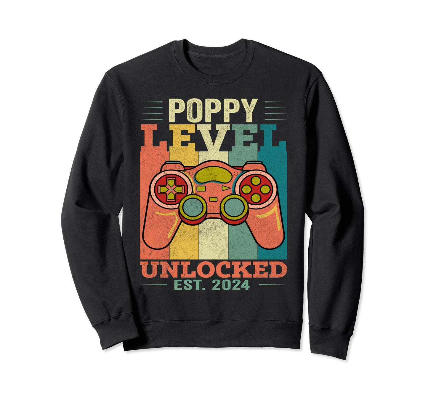 Dad Level Unlocked Gaming Gamer Sweatshirt - Minimalist Print for Adults - T-Shirt, Sweatshirt, Hoodie