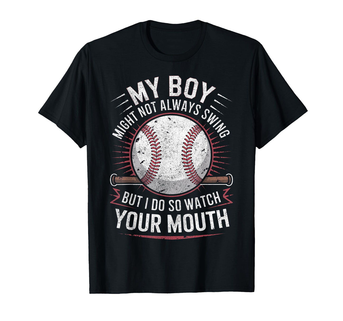 My Might Not Always Swing Baseball Mom T-Shirt - Streetwear Style Unisex - T-Shirt, Sweatshirt, Hoodie