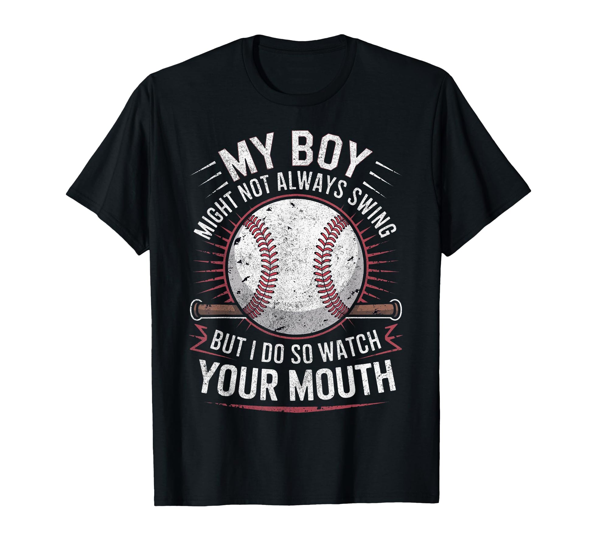 My Might Not Always Swing Baseball Mom T-Shirt - Streetwear Style Unisex - T-Shirt, Sweatshirt, Hoodie