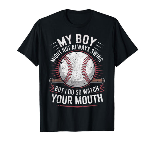 My Might Not Always Swing Baseball Mom T-Shirt - Streetwear Style Unisex - T-Shirt, Sweatshirt, Hoodie