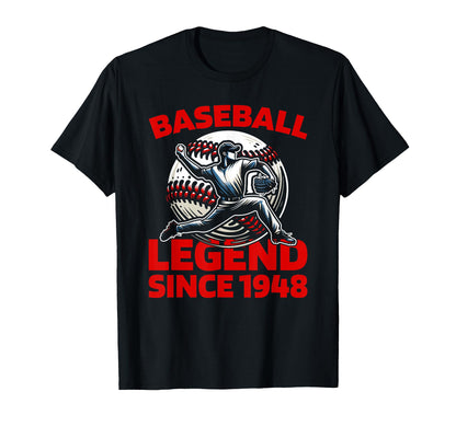 Birthday Baseball Baseballer Player T-Shirt - Trendy Graphic for Adults - T-Shirt, Sweatshirt, Hoodie