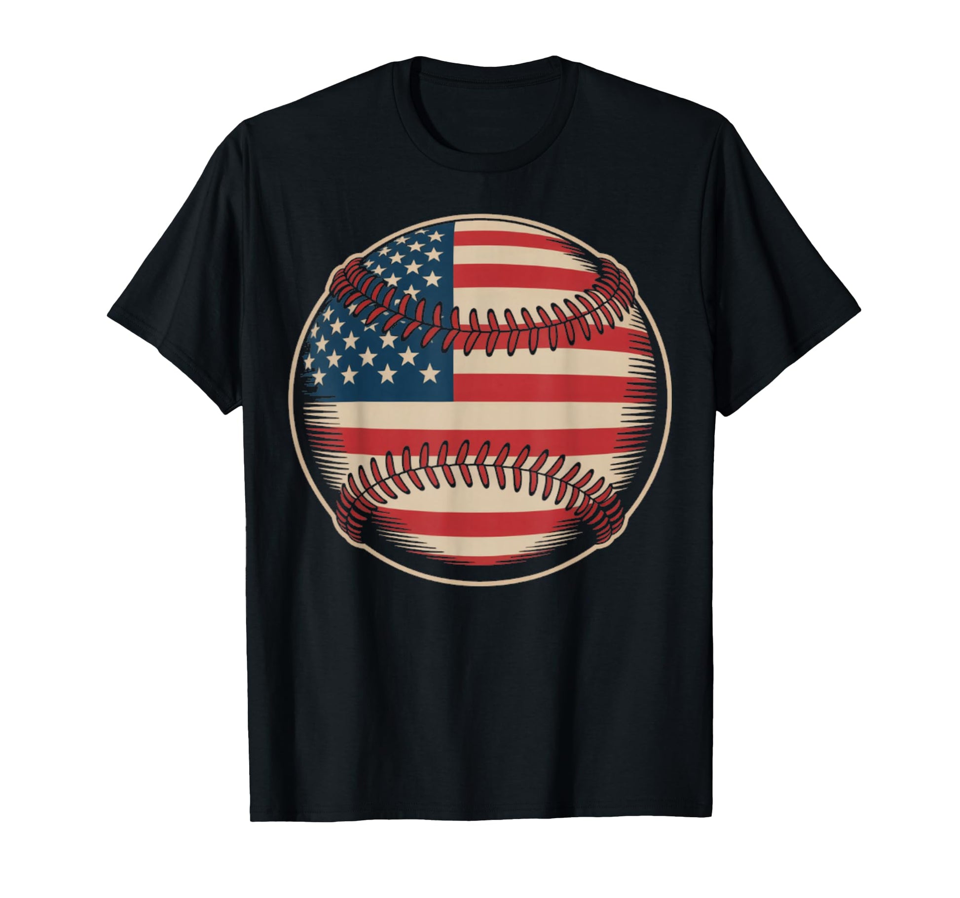 4Th July Patriotic American Flag Softball T-Shirt - Novelty Apparel Unisex - T-Shirt, Sweatshirt, Hoodie
