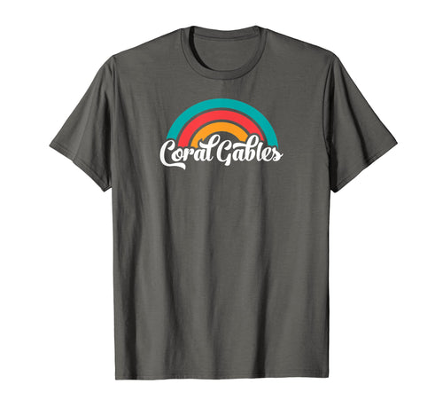 Coral Gables Fl Script Rainbow T-Shirt - Casual Everyday Wear Unisex - T-Shirt, Sweatshirt, Hoodie