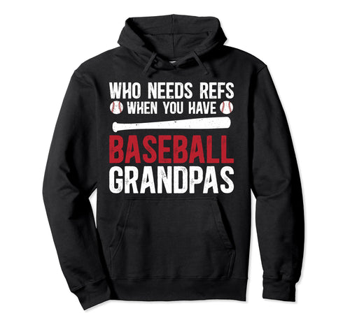 Baseball Grandpa Funny Grandpa Baseball Hoodie - Graphic Print Men Women - T-Shirt, Sweatshirt, Hoodie