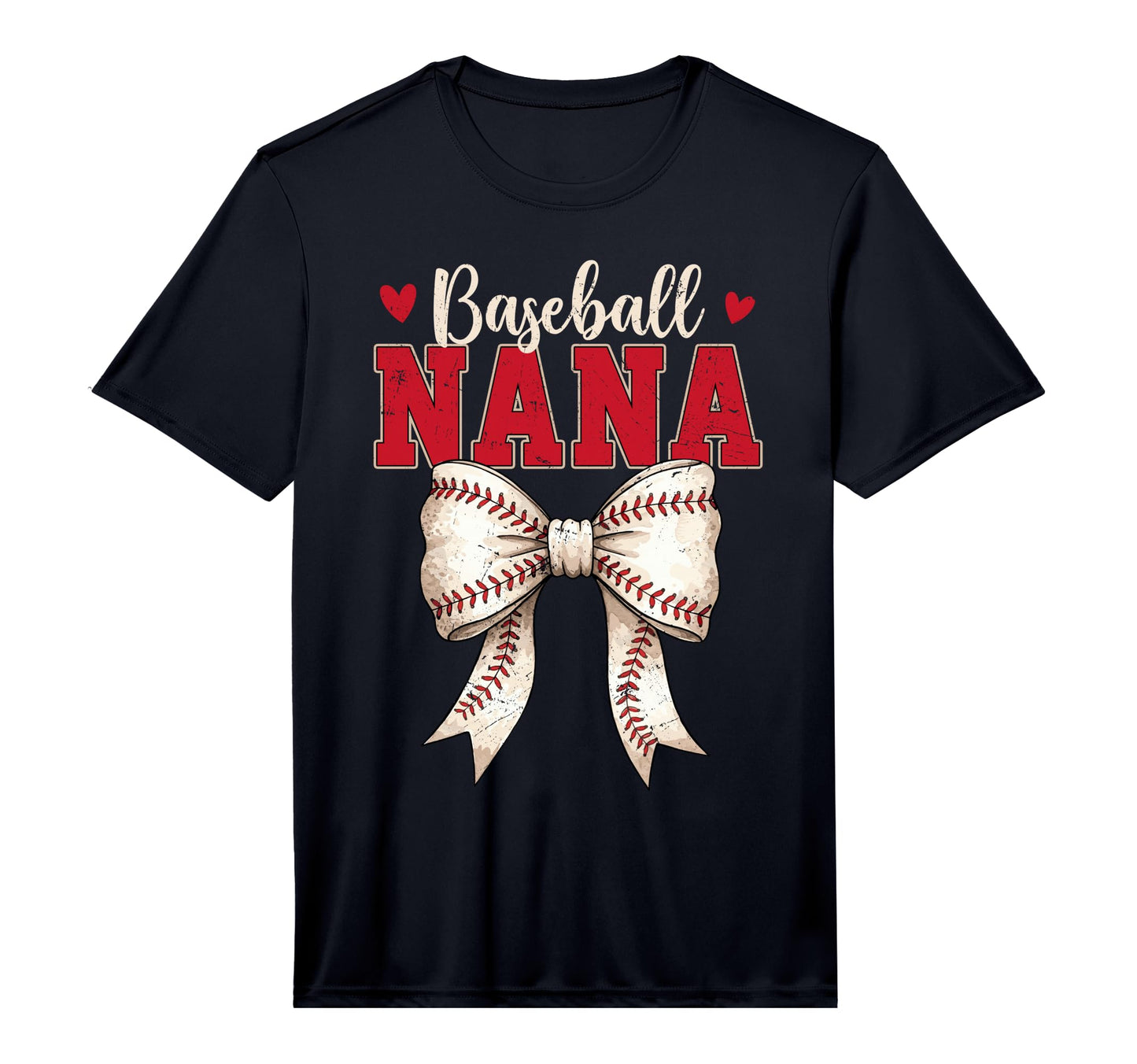 Mens Baseball Nana Coquette Bow Game Day T-Shirt - Custom Art Print Unisex - T-Shirt, Sweatshirt, Hoodie