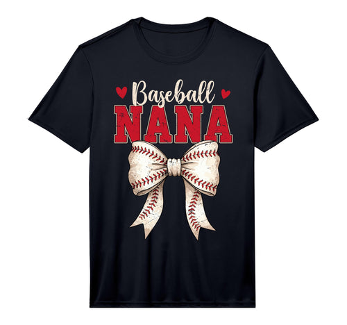 Mens Baseball Nana Coquette Bow Game Day T-Shirt - Custom Art Print Unisex - T-Shirt, Sweatshirt, Hoodie