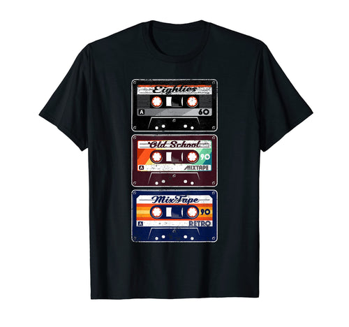 Old School Hip Hop 80S 90S Mixtape T-Shirt - Unique Graphic Men Women - T-Shirt, Sweatshirt, Hoodie