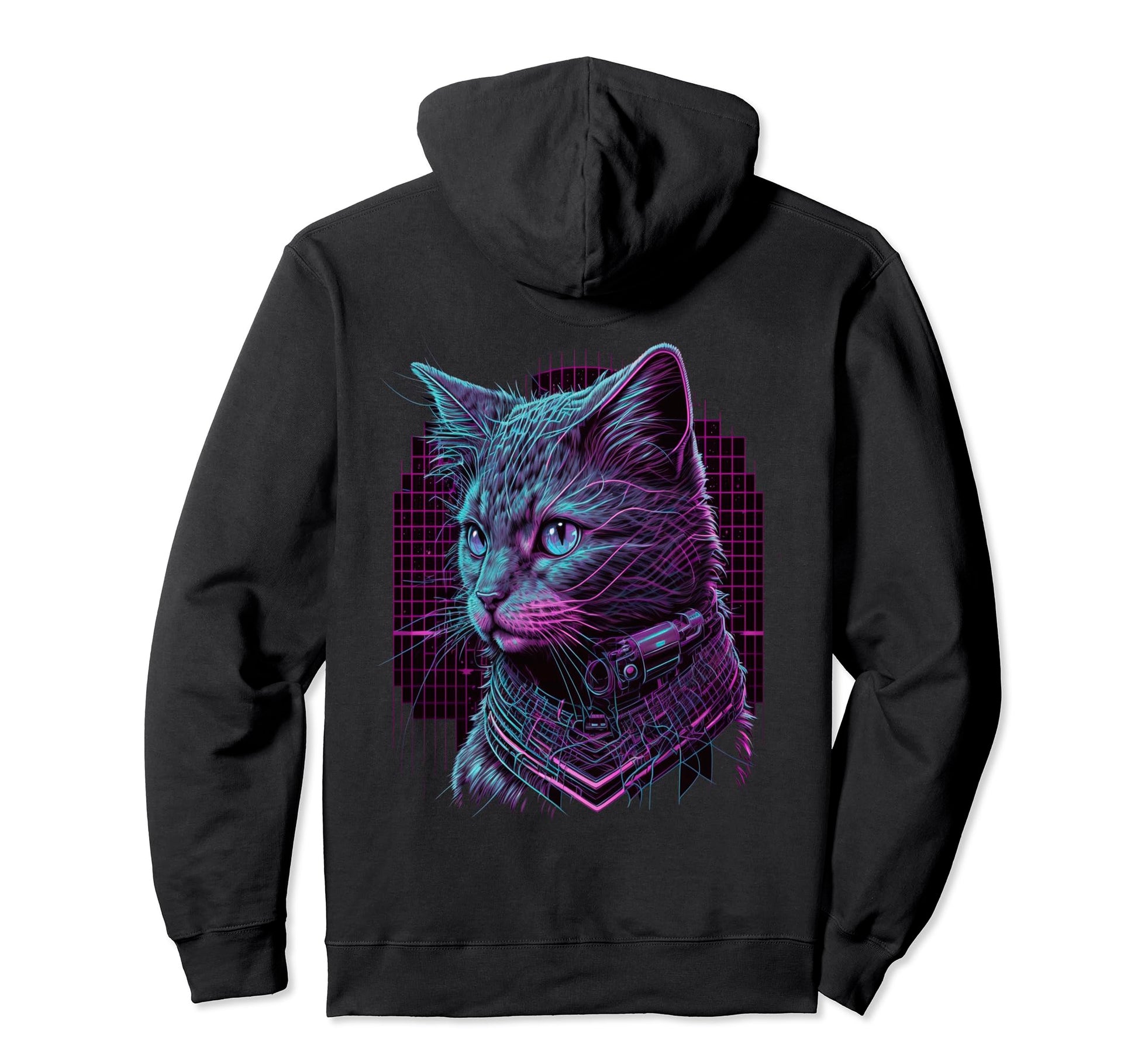 Backprint Vaporwave Aesthetic Hoodie - Minimalist Print for Adults - T-Shirt, Sweatshirt, Hoodie