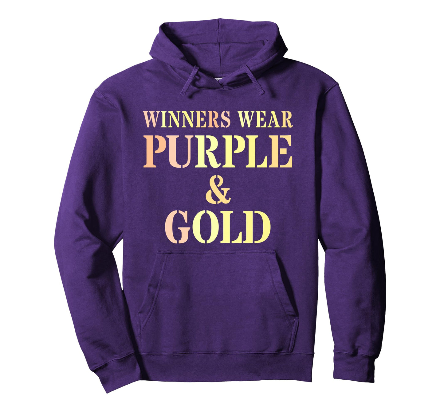 Winners Wear Purple Gold Cheer Hoodie - Minimalist Print for Adults - T-Shirt, Sweatshirt, Hoodie