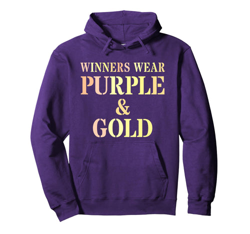 Winners Wear Purple Gold Cheer Hoodie - Minimalist Print for Adults - T-Shirt, Sweatshirt, Hoodie