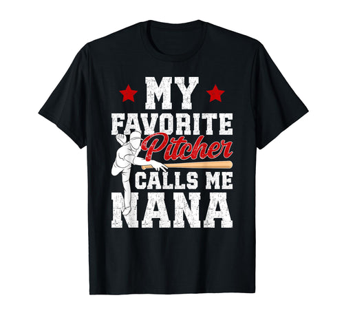 My Favorite Baseball Pitcher Nana T-Shirt - Custom Art Print Unisex - T-Shirt, Sweatshirt, Hoodie