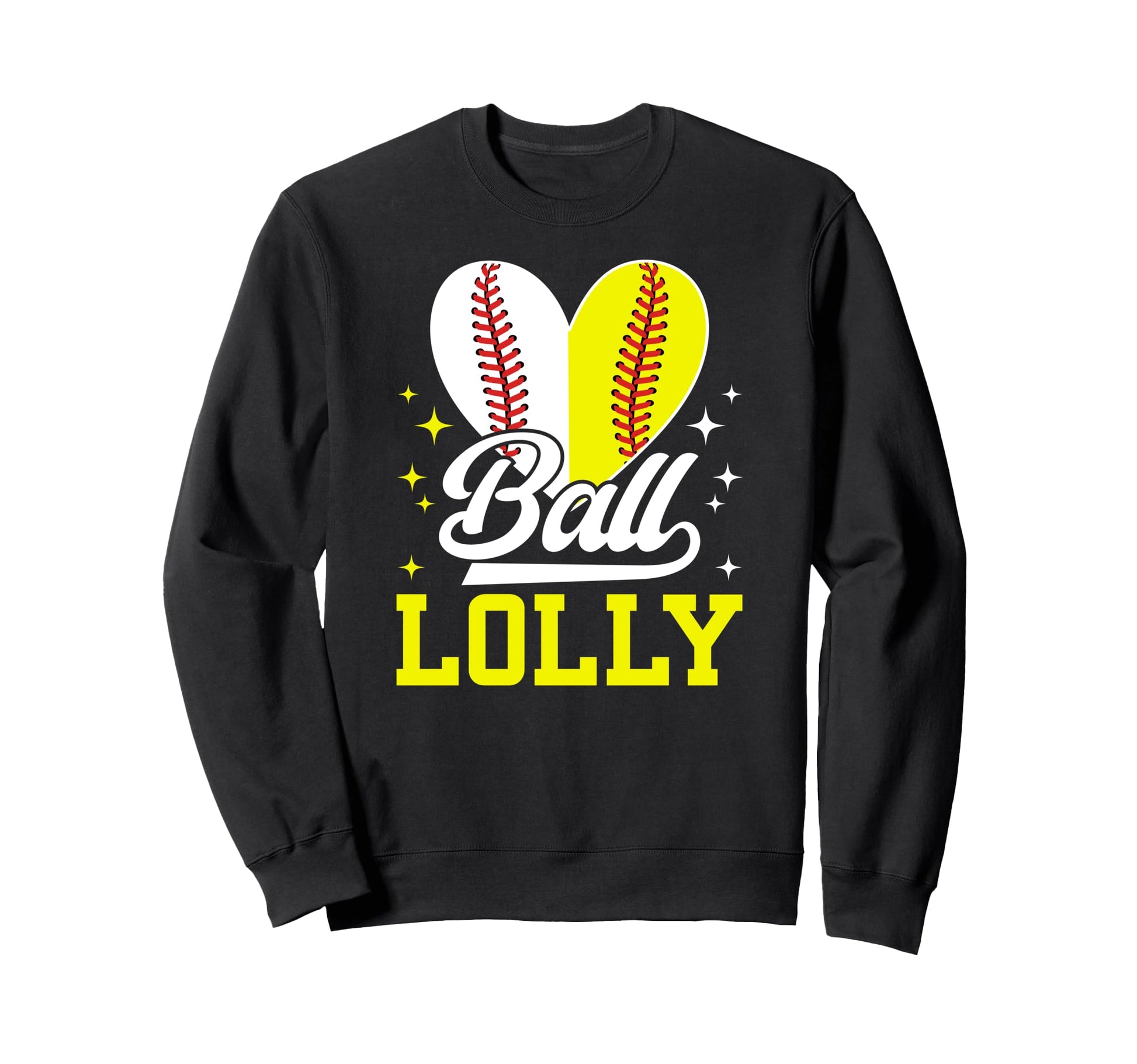 Ball Lolly Heart Softball Baseball Sweatshirt - Streetwear Style Men Women - T-Shirt, Sweatshirt, Hoodie