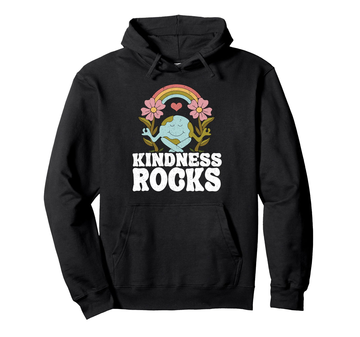 Hippie Teacher Rainbow Kindness Rocks Hoodie - Graphic Print for Adults - T-Shirt, Sweatshirt, Hoodie