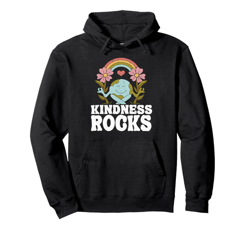 Hippie Teacher Rainbow Kindness Rocks Hoodie - Graphic Print for Adults - T-Shirt, Sweatshirt, Hoodie