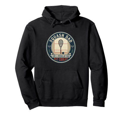 Squash Dad Player Court Racket Sport Hoodie - Graphic Print for Adults - T-Shirt, Sweatshirt, Hoodie