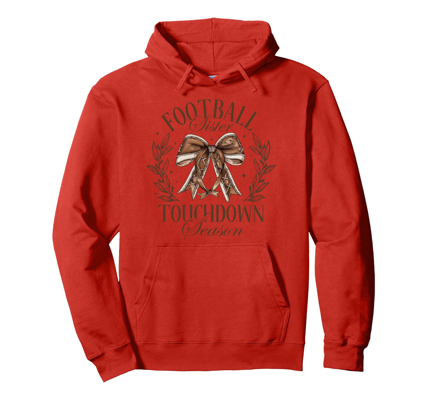 Football Sister Fall Coquette Bow Hoodie - Streetwear Style Unisex - T-Shirt, Sweatshirt, Hoodie