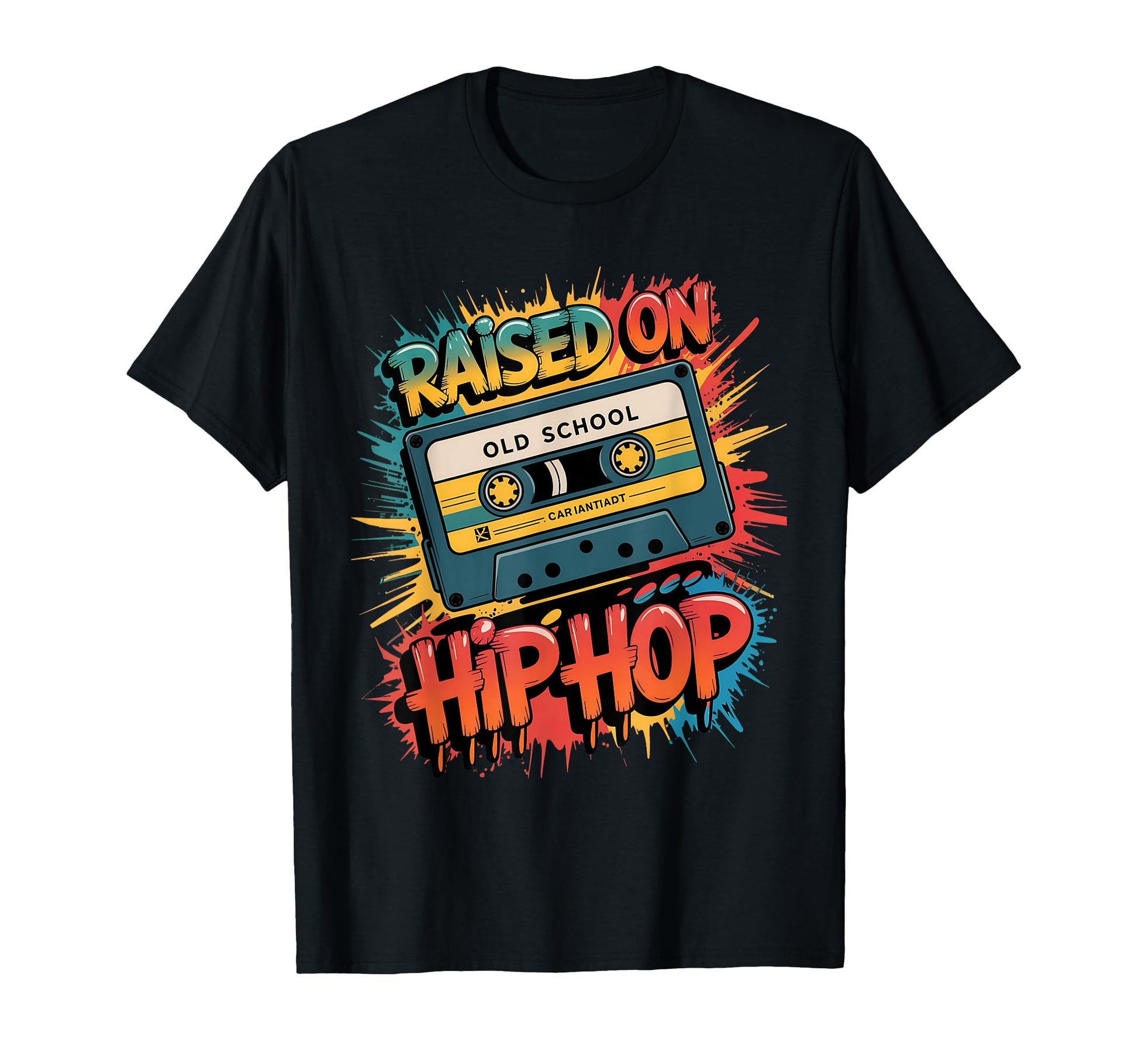 Raised Old School Hip Hop Cassette Graffiti T-Shirt - Trendy Graphic Unisex - T-Shirt, Sweatshirt, Hoodie