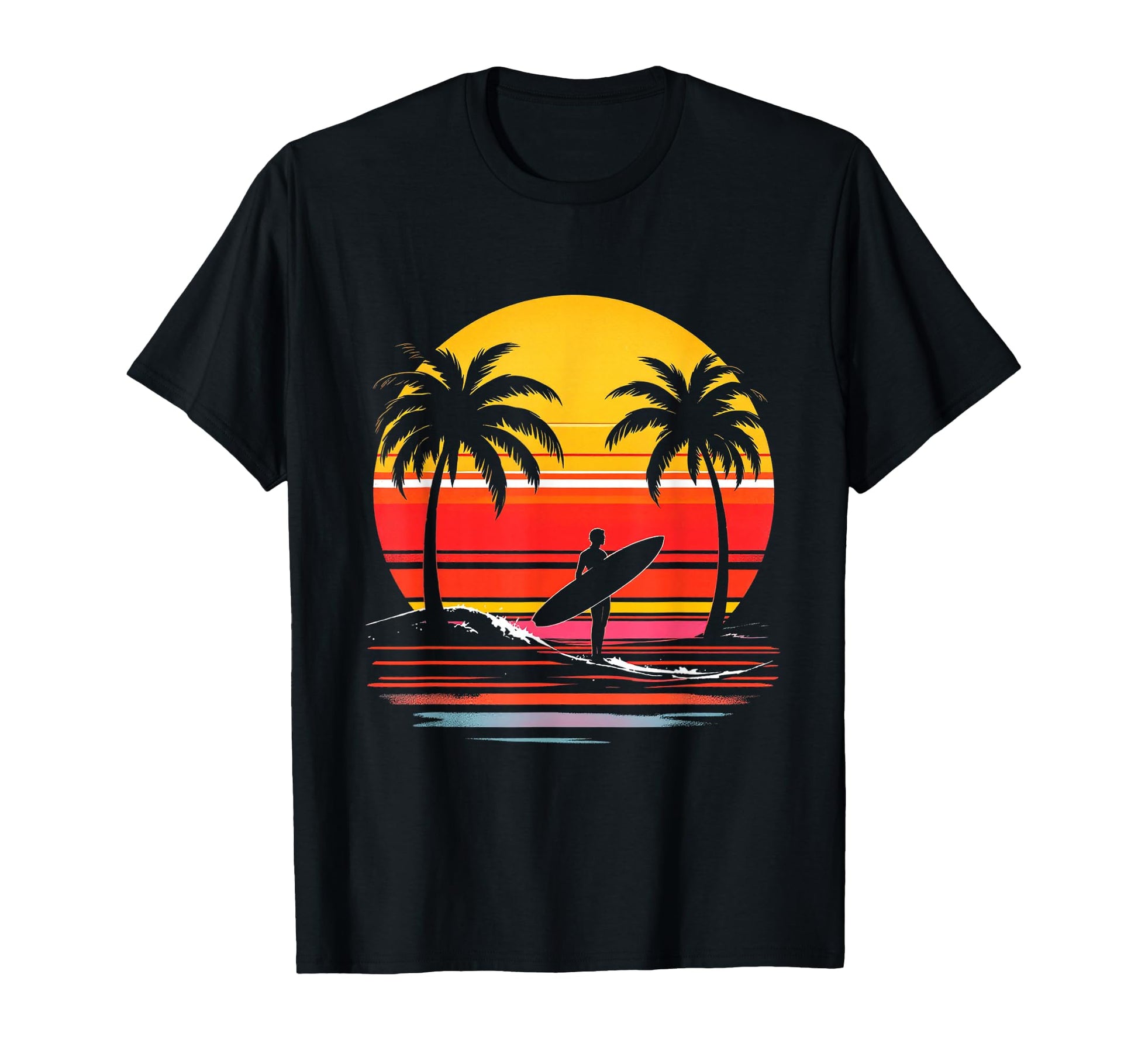 Sunset Surfing T-Shirt - Aesthetic Graphic for Adults - T-Shirt, Sweatshirt, Hoodie