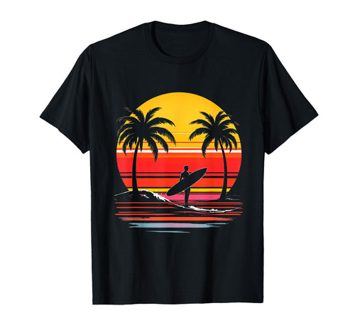 Sunset Surfing T-Shirt - Aesthetic Graphic for Adults - T-Shirt, Sweatshirt, Hoodie