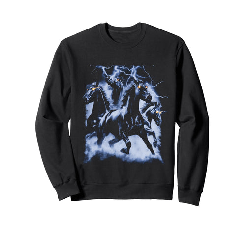 Horse Lightning 80S 90S Western Grunge Sweatshirt - Trendy Graphic Unisex - T-Shirt, Sweatshirt, Hoodie