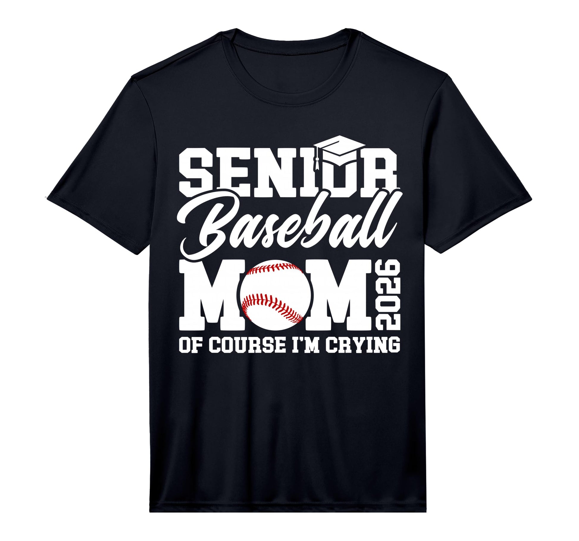 Mens Proud Baseball Senior Mom 2026 T-Shirt - Graphic Print Unisex - T-Shirt, Sweatshirt, Hoodie