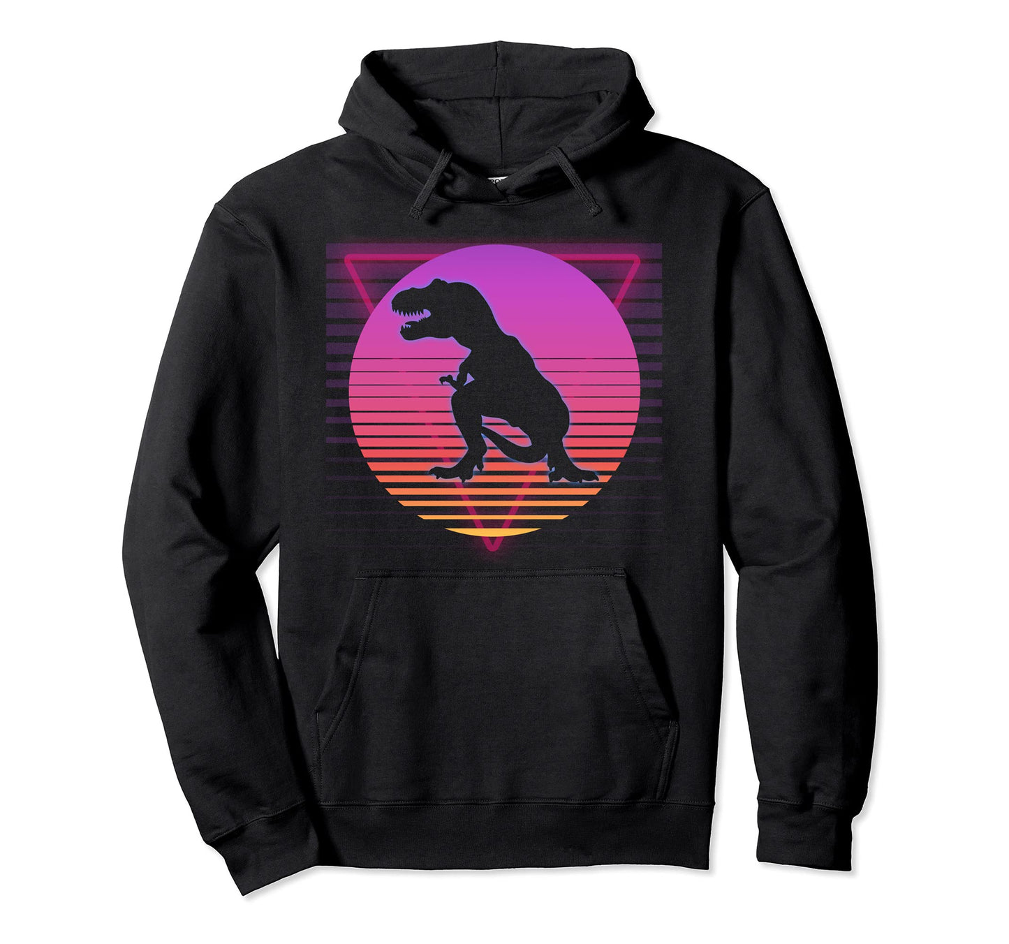 T Rex Dinosaur Vaporwave 70S 80S 90S Hoodie - Graphic Print for Adults - T-Shirt, Sweatshirt, Hoodie