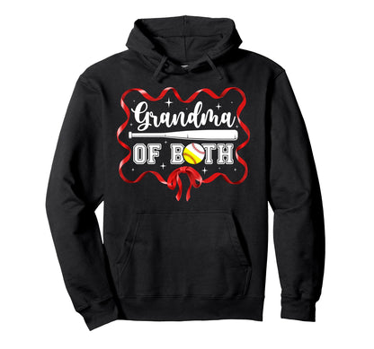 Grandma Both Coquette Baseball Hoodie - Casual Everyday Wear Unisex - T-Shirt, Sweatshirt, Hoodie