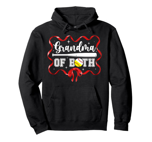 Grandma Both Coquette Baseball Hoodie - Casual Everyday Wear Unisex - T-Shirt, Sweatshirt, Hoodie