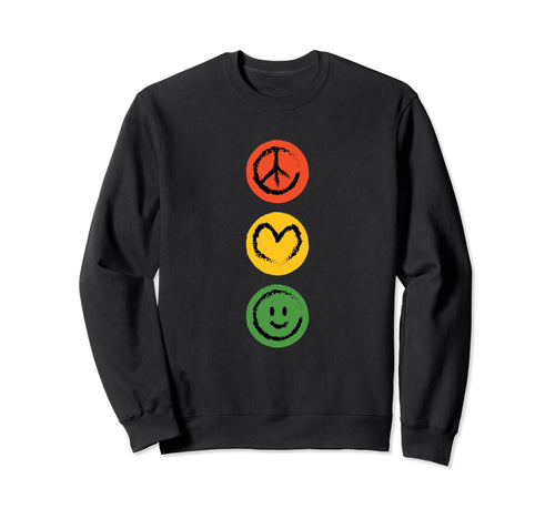 Traffic Light Peace Love Happiness Sweatshirt - Novelty Apparel Men Women - T-Shirt, Sweatshirt, Hoodie