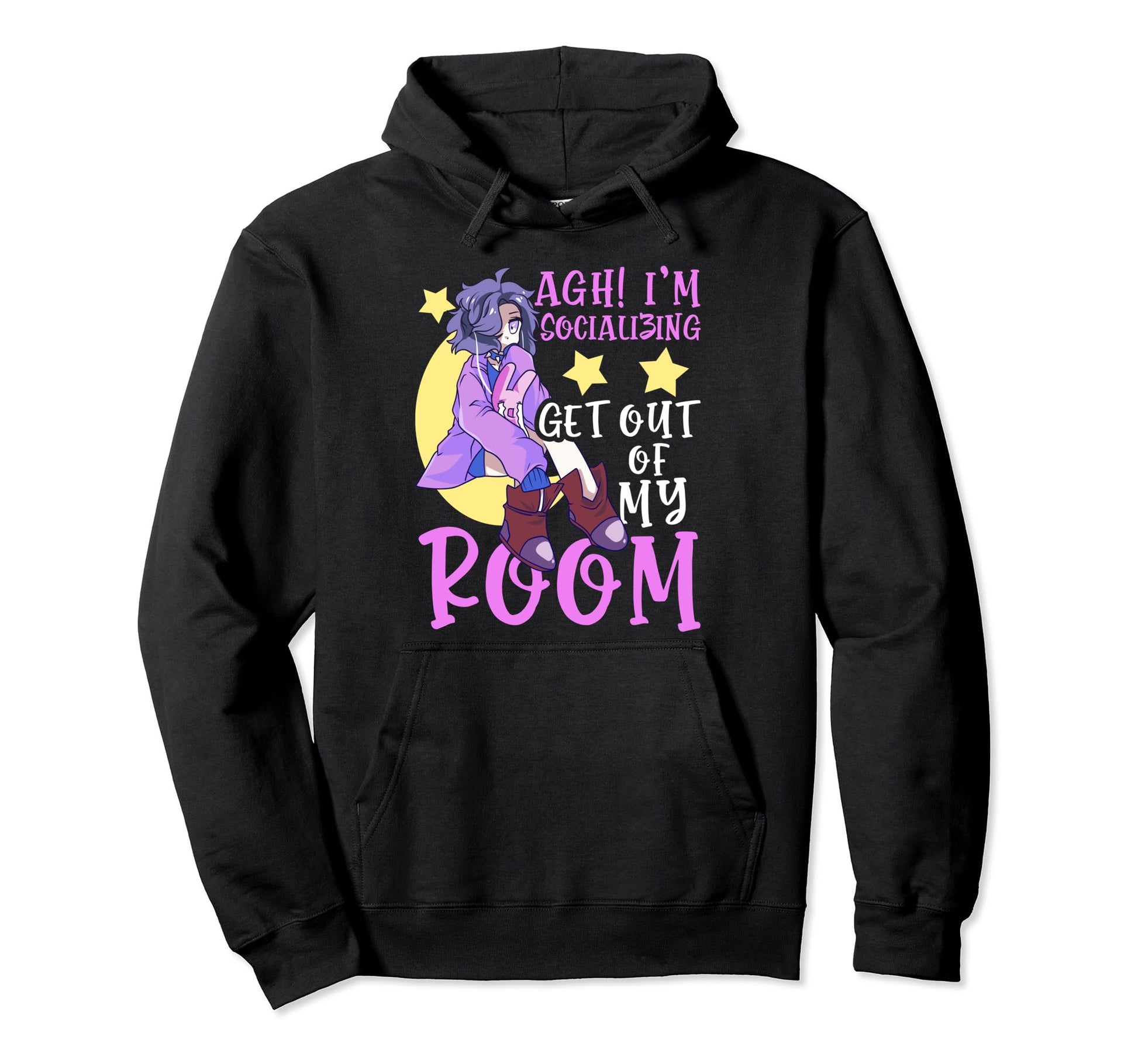 Kawaii Pastel Goth Menhera Anime Agh Hoodie - Streetwear Style for Adults - T-Shirt, Sweatshirt, Hoodie