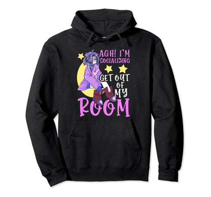 Kawaii Pastel Goth Menhera Anime Agh Hoodie - Streetwear Style for Adults - T-Shirt, Sweatshirt, Hoodie