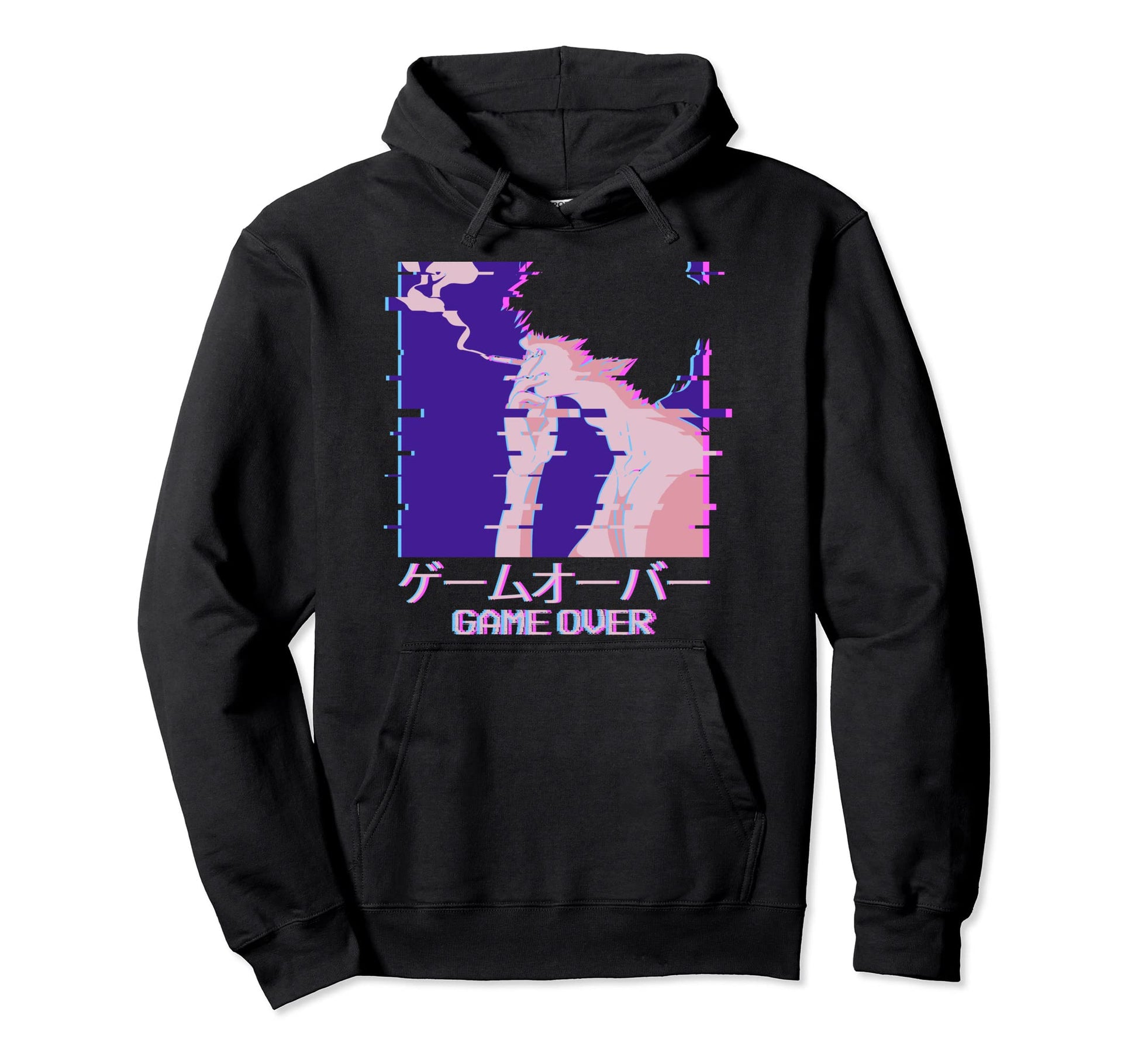 Japanese Vaporwave Smoking Sad Anime Game Hoodie - Streetwear Style Unisex - T-Shirt, Sweatshirt, Hoodie