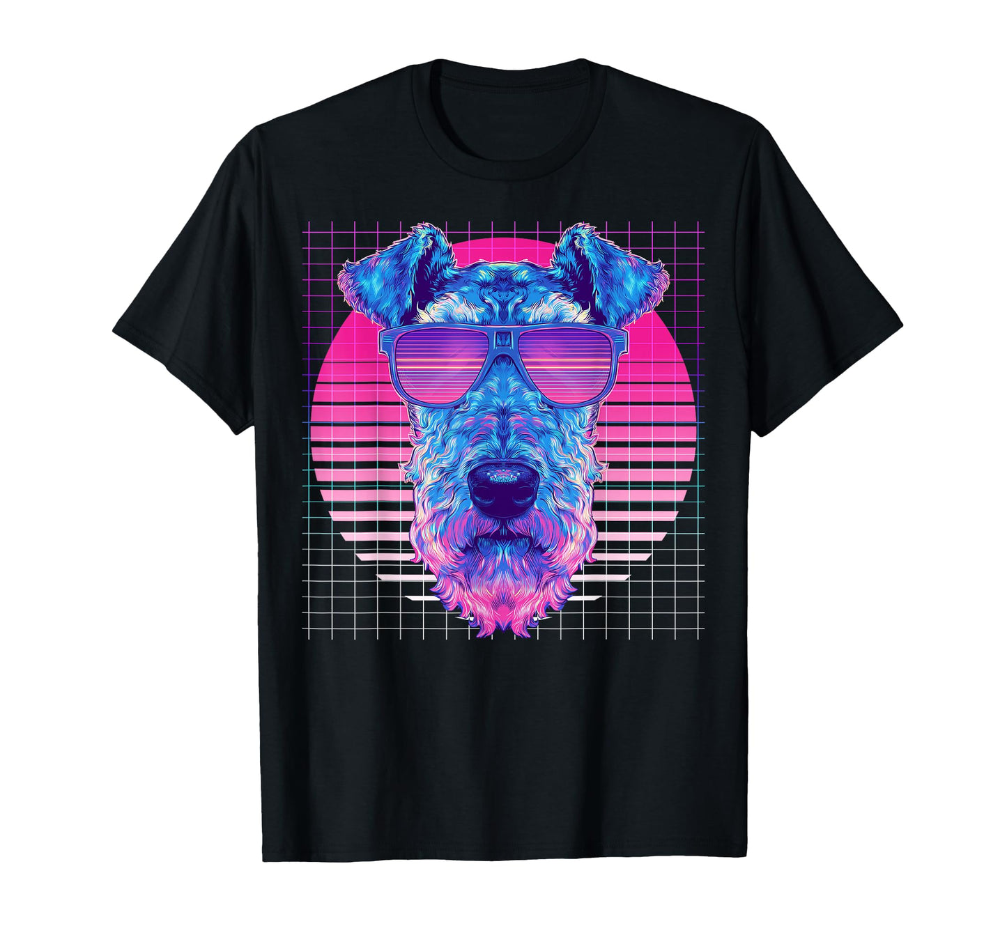 Airedale Terrier Sunglasses Dog T-Shirt - Trendy Graphic for Adults - T-Shirt, Sweatshirt, Hoodie