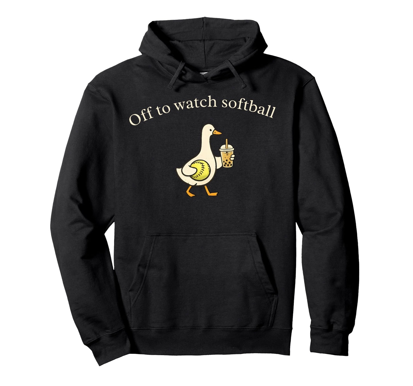 Off To Watch Softball Silly Goose Hoodie - Aesthetic Graphic Unisex - T-Shirt, Sweatshirt, Hoodie