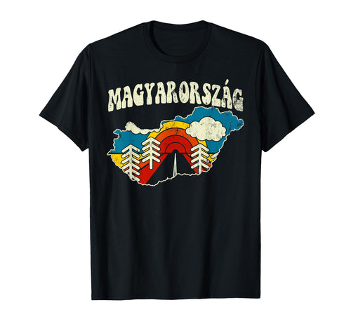 Hungary Hungarian Country Rainbow T-Shirt - Aesthetic Graphic for Adults - T-Shirt, Sweatshirt, Hoodie