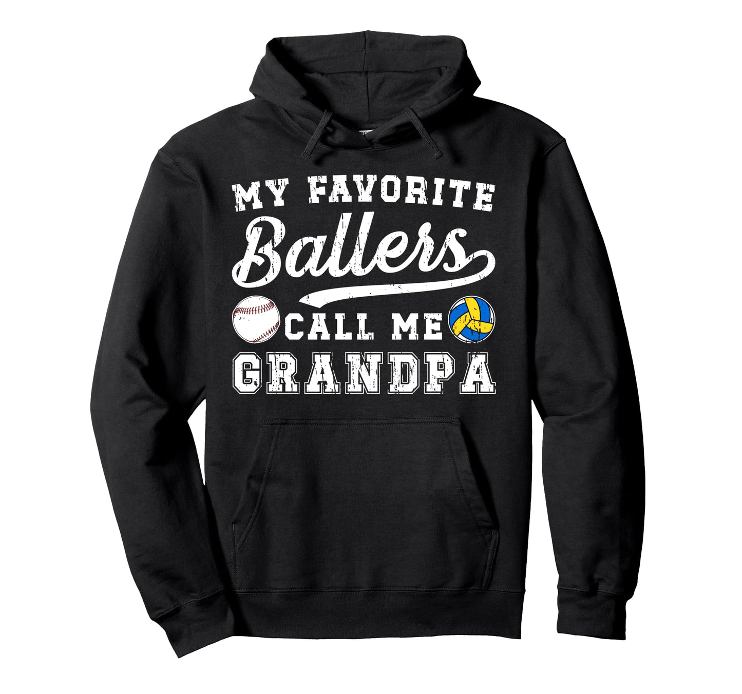 Ballers Call Me Grandpa Volleyball Hoodie - Aesthetic Graphic Unisex - T-Shirt, Sweatshirt, Hoodie