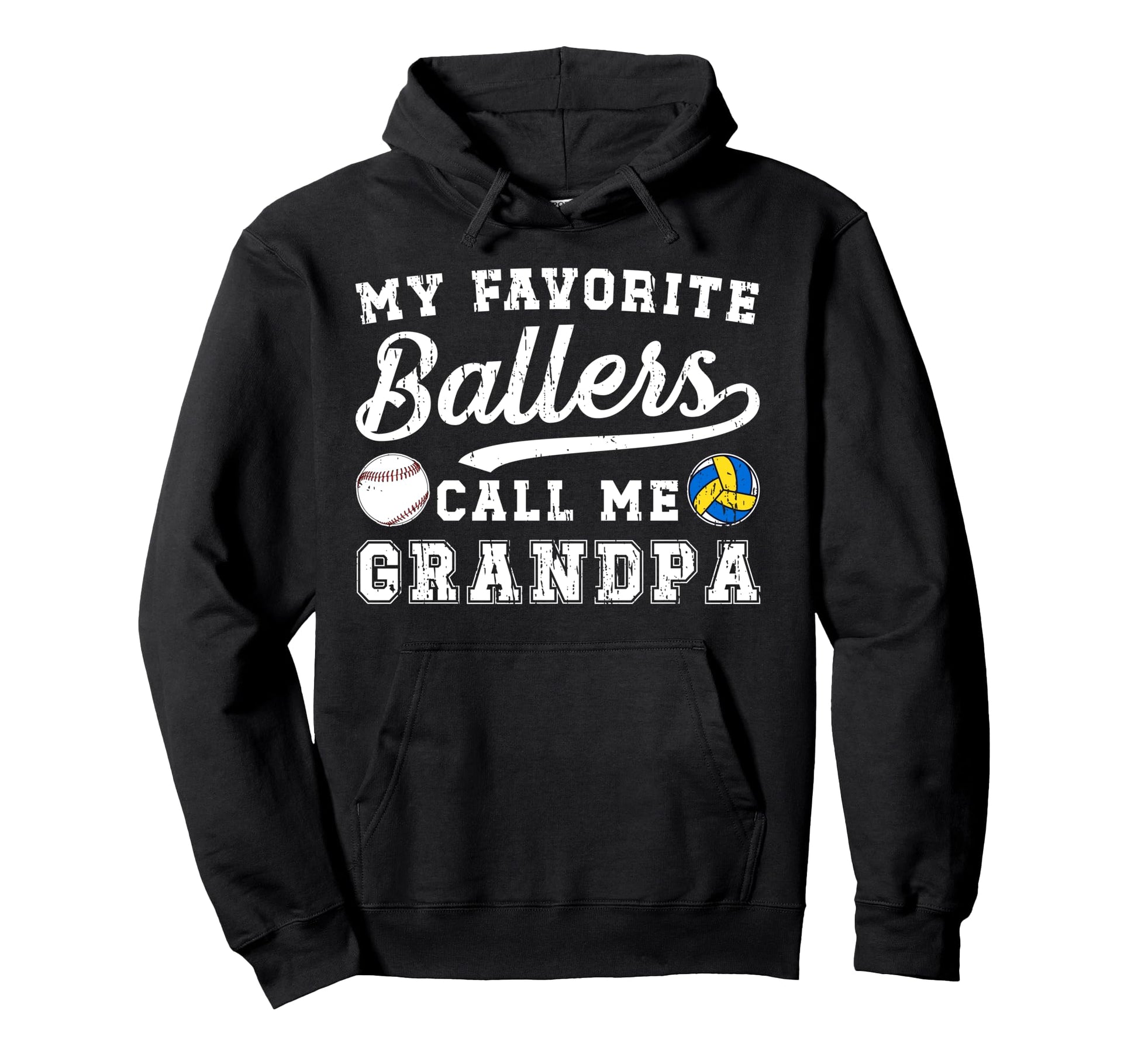 Ballers Call Me Grandpa Volleyball Hoodie - Aesthetic Graphic Unisex - T-Shirt, Sweatshirt, Hoodie