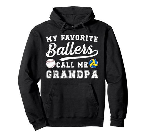 Ballers Call Me Grandpa Volleyball Hoodie - Aesthetic Graphic Unisex - T-Shirt, Sweatshirt, Hoodie