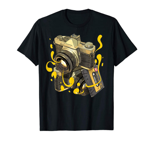 Camera Cassette Tape Photography T-Shirt - Casual Everyday Wear for Adults - T-Shirt, Sweatshirt, Hoodie