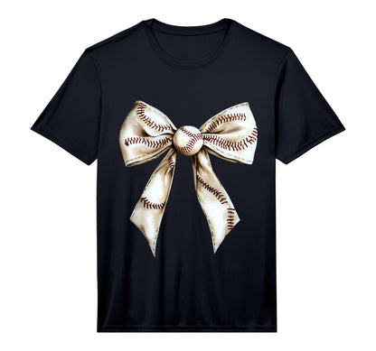 Baseball Coquette Bow Baseball Game T-Shirt - Fun Novelty Design Men Women - T-Shirt, Sweatshirt, Hoodie