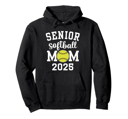Softball Mom Game Day Senior Hoodie - Fun Novelty Design Men Women - T-Shirt, Sweatshirt, Hoodie