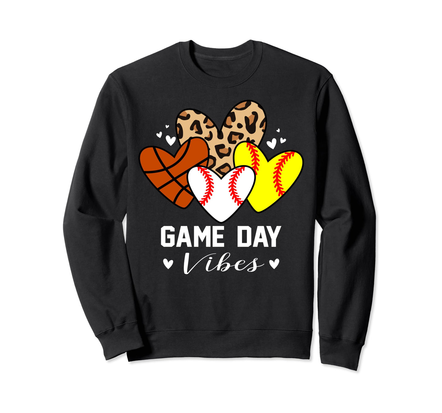 Game Day Vibes Funny Baseball Softball Sweatshirt - Unique Graphic Unisex - T-Shirt, Sweatshirt, Hoodie
