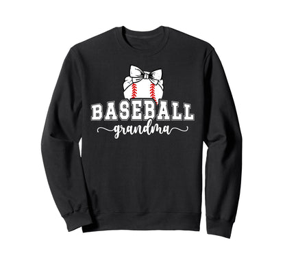 Baseball Grandma Proud Grandma Sweatshirt - Trendy Graphic for Adults - T-Shirt, Sweatshirt, Hoodie